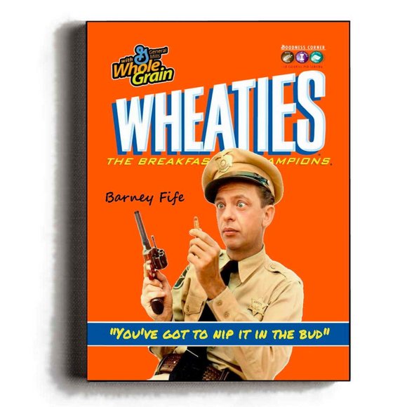 Framed Barney Fife The Andy Griffith Show Wheaties Cereal Box Cover - Picture 1 of 4